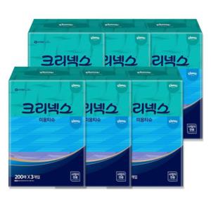 각티슈 크리넥스 미용티슈 콤비 (200매) 3팩 x 6개 (총 18팩) 갑티슈