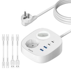 GaN 65W 2구 콘센트 4000W USB 초고속 멀티충전기 GC10 케이블포함