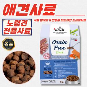 더독 닥터소프트 그레인프리 오리 애견사료 1.2kg x 3개 (노령견용)