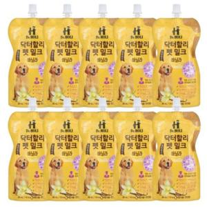 바닐라 저지방 우유 10P 전견 락토프리 200ml 강아지
