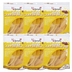 고구마 6P 넙적 영양 반건조 말랑 250g 강아지 간식