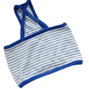 강아지 단가라 클래식 X자 크롭 나시티 블루 2XL 1P T셔츠