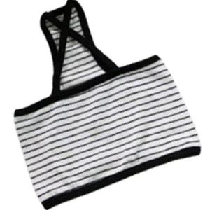단가라 강아지 시그니처 X자 크롭 나시티 블랙 2XL 1P T셔츠