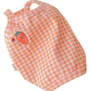 강아지 체크 인기 당근 나시티 오렌지 3XL 1P 귀여운 셔츠