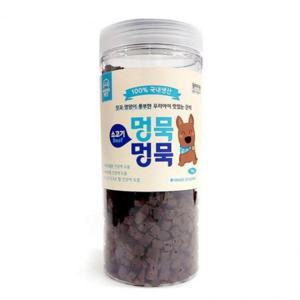 EAS 모모 애견간식 모모펫 멍묵멍묵 국내산 통간식 소프트져키 소고기 1kg