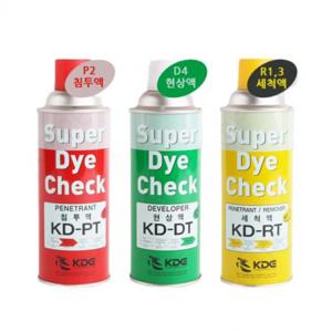 경도 수퍼 다이체크 염색 침투 탐상제 침투액 현상액 세척액 3종 세트