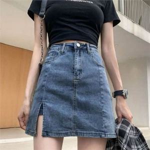 하이 데님 치마 바지 Cotton100% 여성 데님 스커트 청치마 반바지
