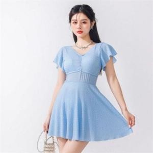 체스트 여성 원피스 수영복 셔링 원피스 수영복 스커트 여름 휴가