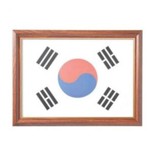 벽걸이 A3 체리색 프레임 가정용 학교 태극기 액자