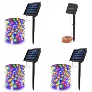 태양광 LED 100구 와이어 전구 10m 컬러믹스 크리스마스트리전구 크리스마스트리와이어전구