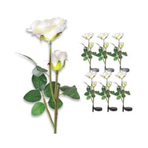 태양광 LED 정원등 화이트 장미형 조명 인테리어 야외조명 무드등 캠핑장 카페 펜션