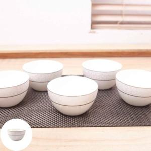 밥그릇 사기그릇 밥공기 도자기 그릇세트 접시 예쁜 신혼 공깃돌 본차이나 당초문 공기 5p