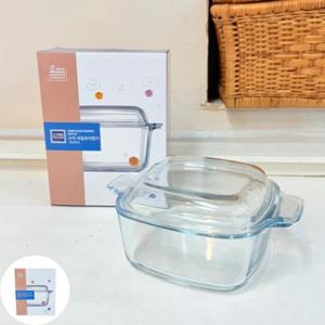계란찜 저당밥솥 전자레인지찜기 파스타쿠커 부엌오븐용기 사각 내열유리찜기 2500ml