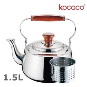 코카코 오메가 주전자 1.5L 3118 거름망 차망 소리나는 스텐 주전자 티포트