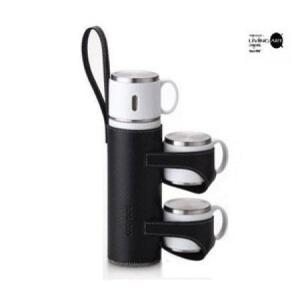 디오바코 화이트링 보온병세트 500ml 6815 보온 보냉 스텐 손잡이 컵2p 전용파우치