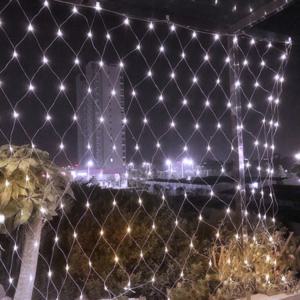 [은하수] 200구 녹색선 LED 그물네트 백색 지니전구(1mx2m) (전원잭포함) (연결가능)