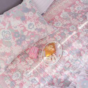해피니 침대패드 코트니 착번 극세사 카페트겸 패드 슈퍼싱글 SS (핑크)