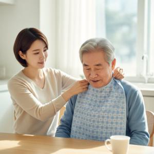 성인용 간병 턱받이 어르신 노인용 앞치마 패드