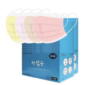 KFAD 더맑은 비말차단 마스크 50매입 30개 덴탈형 재고정리 초초특가 선착순마감