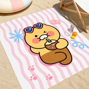 춘식이 대형 비치타월 극세사 물놀이 타올 해변 수영장 목욕 타월