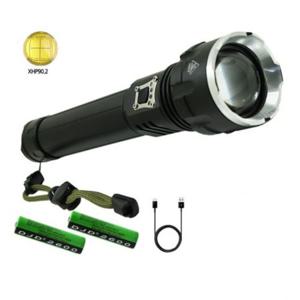 대형 LED 줌 라이트 XHP90.2 손전등 후레쉬 충전배터리 2개