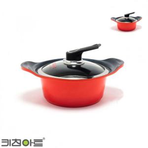 세라믹냄비 찌개냄비 식기세척기냄비 식세기냄비 라면냄비 데일리냄비 20cm 양수 통주물냄비 오렌지