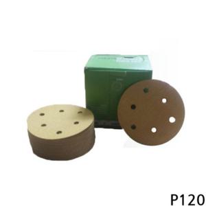 샌드페이퍼 100매입 120방 125mm 6H 페빠지 연마지 샌딩페퍼