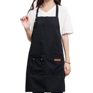 코튼 바리스타 앞치마 1P 블랙 급식앞치마 주방앞치마 미용실앞치마