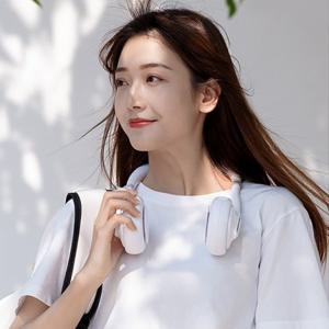 [쿨무브 넥팬] 핸즈프리 USB 넥밴드 선풍기(무날개/75도 회전/3단 풍속조절/USB충전)