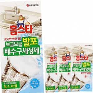 홈스타 발포 고급 배수구 세정제 40그램 3개 청소 세정