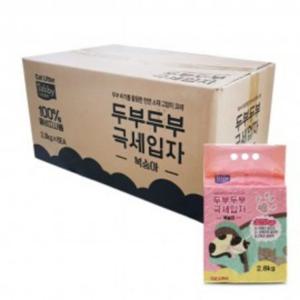 고급모래 초심두부모래 응고력좋은모래 먼지없는모래 흡수형두부모래 두부모래 2.5kg 복숭아 6EA