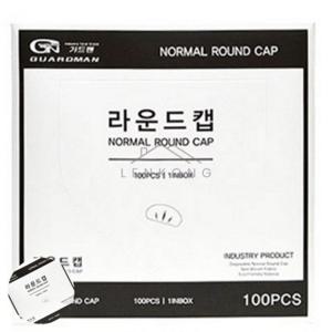 일회용 라운드캡 화이트 100매 헤어캡 주방위생모 부직포모자 위생두건 식품공장모자 흰색공장모자