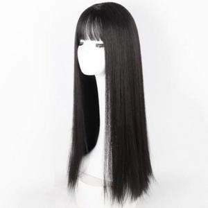 자연 스러운 생머리 긴 통가발 여성용 스타일링 헤어웨어 긴머리가발 볼륨 웨이브가발 붙임