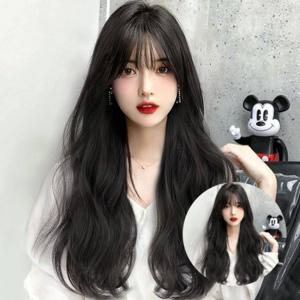 루즈 웨이브 긴머리 통가발 블랙 긴머리가발핀 여성가발 여성펌가발