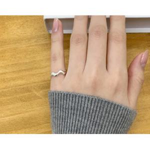 여성 심플 물결 애끼 은반지 데일리 실버링 쥬얼리 악세사리 MNR563