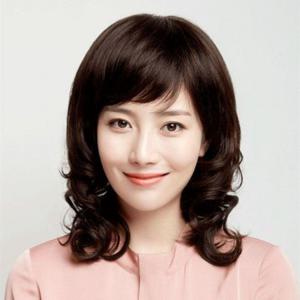 EA 중년 여성가발 웨이브 엄마 전체 가발 풍성한 헤어스타일