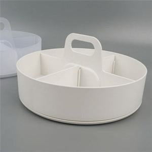 회전 수납함 다용도 정리함 원형 보관함 플라스틱 탁상 서랍 화장품 식료품 화장대 주방