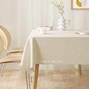 부드러운 가죽 방수 식탁보 테이블보 커버 130x130cm