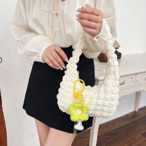 여자 에코백 숄더백 패브릭백 여성가방 구름 여자가방 퀼팅 꽃키링