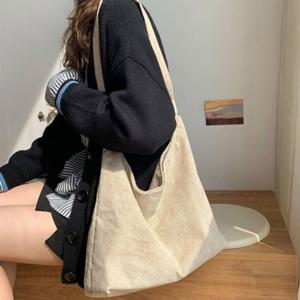 봄가방 에코백 코듀로이 매듭 대학생 스트랩 꽃무늬가방 3컬러 숄더백 여자