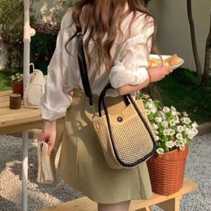 가벼운백 가방 백 제주도 포인트 크로스백 숄더백 여름 데일리가방 왕골