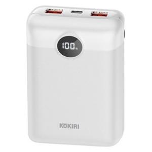 코끼리 보조배터리 고속충전 LCD 20000mAh 3포트 (화이트)