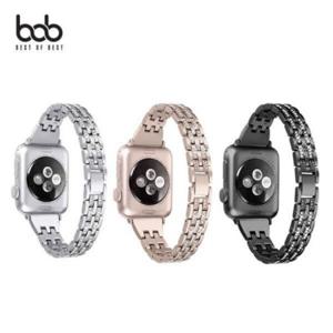 EAS 워치 전세대 호환 큐빅 풀메탈 스트랩 여성 시계줄 밴드 Apple Watch 8 울트라 7 SE 6 5 4세대