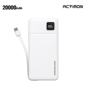 [액티몬] LCD 20000mAh C타입 일체형 보조배터리 (M-LCD-P20000)