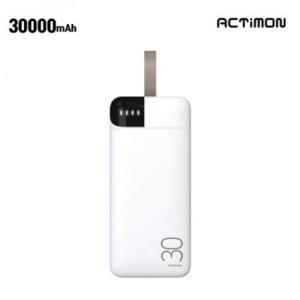 [액티몬] 파워뱅크 USB 2포트 대용량 보조배터리 M-P30000 - 30000mAh (USB-C타입케이블)