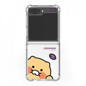 카카오프렌즈 춘식이 빼꼼 투명방탄 강화 케이스 [SM-F761/SM-F741] 갤럭시Z플립7FE 5G/갤럭시Z플립6 5G