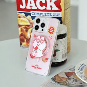 시미 트라이코지 애니멀 썸머비치 클리어 렌즈가드 맥세이프 케이스+투명 맥세이프 톡