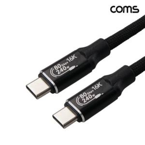 정리 16K 썬더볼트5 1m 240W 케이블 IK030 자동 80Gbps 마그네틱 60H to C타입 C
