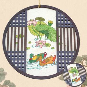 시니어만들기 민화그림그리기 어르신만들기 한옥 문살 액자 만들기 10인용