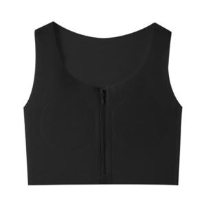 트루리즈 플랫 브라 런닝 앞지퍼 블랙 3XL 얇은패드 미니마이저 편한 심리스 노라인 퓨징 프리컷 빅사이즈